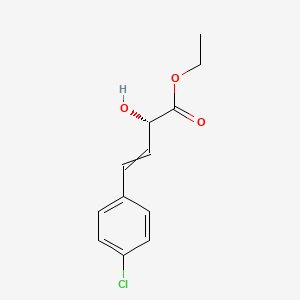 molecular formula C12H13ClO3 B14227160 ethyl (2S)-4-(4-chlorophenyl)-2-hydroxybut-3-enoate CAS No. 830319-50-1