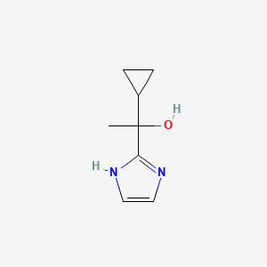 molecular formula C8H12N2O B1422721 1-cyclopropyl-1-(1H-imidazol-2-yl)ethan-1-ol CAS No. 1936166-12-9