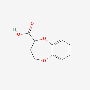 molecular formula C10H10O4 B1422722 3,4-Dihydro-2H-benzo[b][1,4]dioxepine-2-carboxylic acid CAS No. 33632-74-5