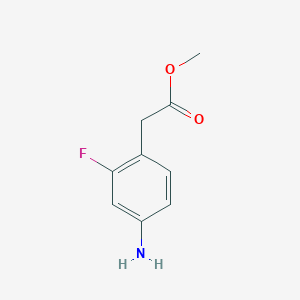 molecular formula C9H10FNO2 B1422731 Methyl 2-(4-amino-2-fluorophenyl)acetate CAS No. 192650-54-7