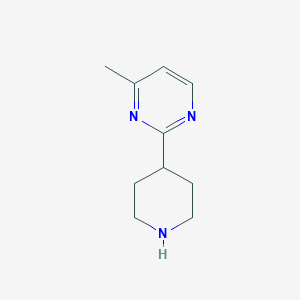 molecular formula C10H15N3 B1422734 4-Methyl-2-(piperidin-4-yl)pyrimidine CAS No. 1316218-93-5