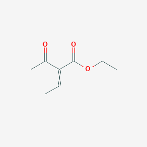 molecular formula C8H12O3 B1422749 2-乙酰基丁-2-烯酸乙酯 CAS No. 15301-37-8