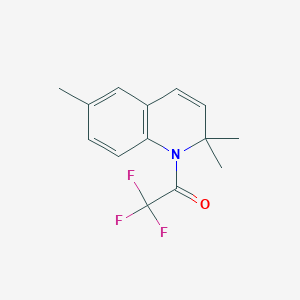 molecular formula C14H14F3NO B14227536 Quinoline, 1,2-dihydro-2,2,6-trimethyl-1-(trifluoroacetyl)- CAS No. 828938-83-6