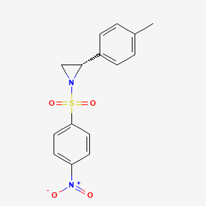 molecular formula C15H14N2O4S B14227546 (2S)-2-(4-Methylphenyl)-1-(4-nitrobenzene-1-sulfonyl)aziridine CAS No. 718604-40-1