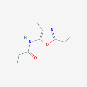 molecular formula C9H14N2O2 B142276 N-(2-Ethyl-4-methyloxazol-5-yl)propionamide CAS No. 132334-45-3