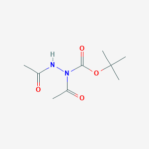 molecular formula C9H16N2O4 B14227617 tert-Butyl 1,2-diacetylhydrazine-1-carboxylate CAS No. 828246-93-1