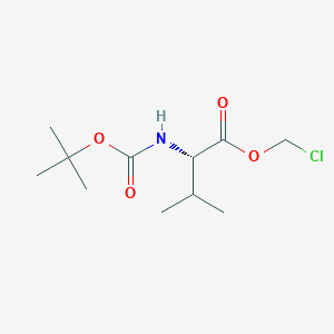 molecular formula C11H20ClNO4 B1422773 (S)-Chloromethyl 2-((tert-butoxycarbonyl)amino)-3-methylbutanoate CAS No. 40224-39-3