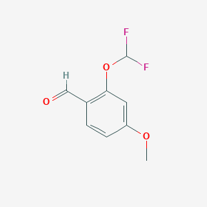 molecular formula C9H8F2O3 B1422784 2-(二氟甲氧基)-4-甲氧基苯甲醛 CAS No. 1247613-99-5