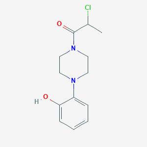 molecular formula C13H17ClN2O2 B1422803 2-Chloro-1-[4-(2-hydroxyphenyl)piperazin-1-yl]propan-1-one CAS No. 1178761-97-1