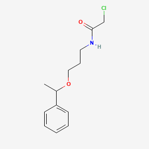 2-chloro-N-[3-(1-phenylethoxy)propyl]acetamide