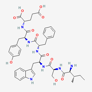 molecular formula C43H53N7O11 B14228077 L-Isoleucyl-L-seryl-L-tryptophyl-L-phenylalanyl-L-tyrosyl-L-glutamic acid CAS No. 824959-37-7