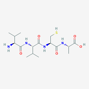 molecular formula C16H30N4O5S B14228245 L-Valyl-L-valyl-L-cysteinyl-L-alanine CAS No. 798541-30-7