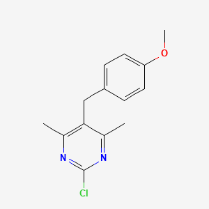 2-Chloro-5-[(4-methoxyphenyl)methyl]-4,6-dimethylpyrimidine