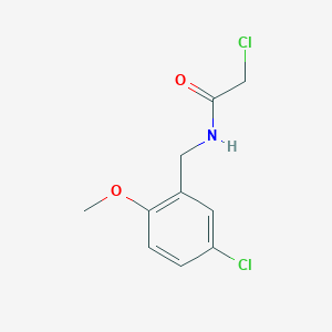 2-chloro-N-[(5-chloro-2-methoxyphenyl)methyl]acetamide