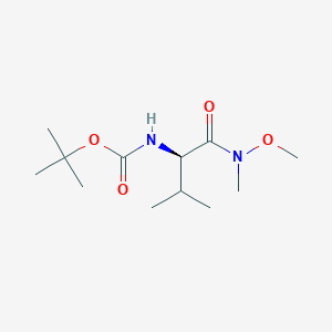 molecular formula C12H24N2O4 B1422841 N~2~-(tert-Butoxycarbonyl)-N-methoxy-N-methyl-D-valinamide CAS No. 190260-92-5