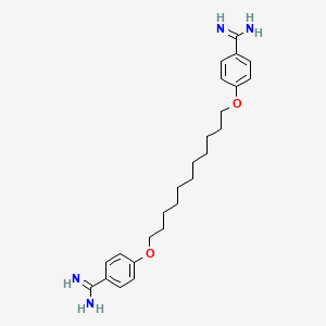 molecular formula C25H36N4O2 B14228413 4,4'-[Undecane-1,11-diylbis(oxy)]di(benzene-1-carboximidamide) CAS No. 750643-73-3