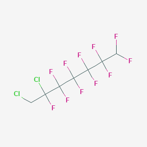molecular formula C7H3Cl2F11 B14228451 Heptane, 6,7-dichloro-1,1,2,2,3,3,4,4,5,5,6-undecafluoro- CAS No. 538345-75-4