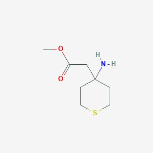 molecular formula C8H15NO2S B1422846 methyl 2-(4-aminothian-4-yl)acetate CAS No. 742048-28-8