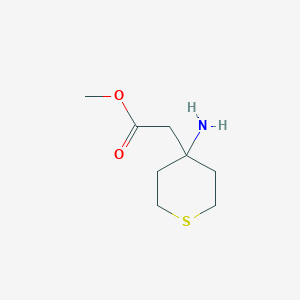 B1422846 methyl (4-aminotetrahydro-2H-thiopyran-4-yl)acetate CAS No. 742048-28-8