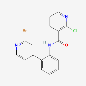 molecular formula C17H11BrClN3O B14228557 N-[2-(2-bromopyridin-4-yl)phenyl]-2-chloropyridine-3-carboxamide CAS No. 824953-01-7