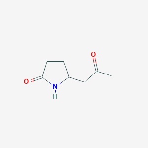 molecular formula C7H11NO2 B1422858 5-(2-Oxopropyl)pyrrolidin-2-one CAS No. 1369104-14-2