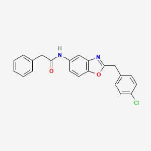 molecular formula C22H17ClN2O2 B14228596 N-[2-[(4-chlorophenyl)methyl]-1,3-benzoxazol-5-yl]-2-phenylacetamide CAS No. 785836-73-9