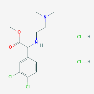 Methyl 2-(3,4-dichlorophenyl)-2-{[2-(dimethylamino)ethyl]amino}acetate dihydrochloride