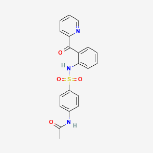 molecular formula C20H17N3O4S B14228643 N-(4-{[2-(Pyridine-2-carbonyl)phenyl]sulfamoyl}phenyl)acetamide CAS No. 827575-85-9