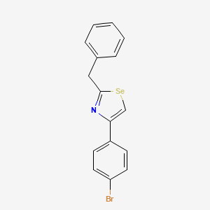 molecular formula C16H12BrNSe B14228699 Selenazole, 4-(4-bromophenyl)-2-(phenylmethyl)- CAS No. 537691-34-2