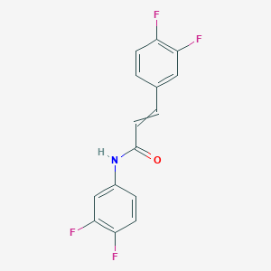 molecular formula C15H9F4NO B14228724 N,3-Bis(3,4-difluorophenyl)prop-2-enamide CAS No. 821004-78-8