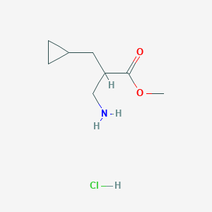 molecular formula C8H16ClNO2 B1422874 Methyl 3-amino-2-(cyclopropylmethyl)propanoate hydrochloride CAS No. 1311313-63-9