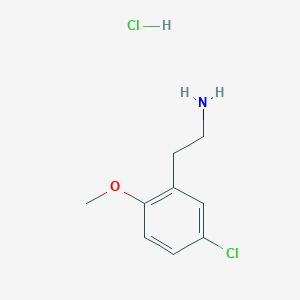 molecular formula C9H13Cl2NO B1422875 2-(5-Chloro-2-methoxyphenyl)ethan-1-amine hydrochloride CAS No. 7569-73-5
