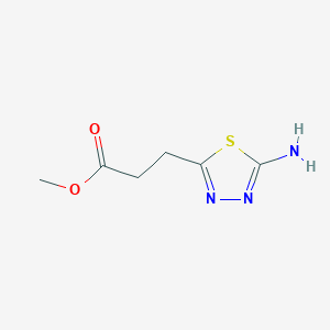molecular formula C6H9N3O2S B1422876 Methyl 3-(5-amino-1,3,4-thiadiazol-2-yl)propanoate CAS No. 227958-72-7