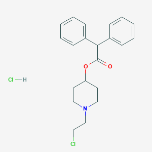 molecular formula C21H25Cl2NO2 B142288 4-Diphenylacetoxy-N-(2-chloroethyl)piperidine hydrochloride CAS No. 130817-72-0