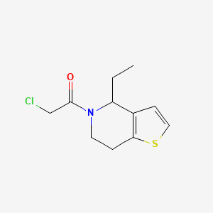 molecular formula C11H14ClNOS B1422885 2-chloro-1-{4-ethyl-4H,5H,6H,7H-thieno[3,2-c]pyridin-5-yl}ethan-1-one CAS No. 1182908-09-3