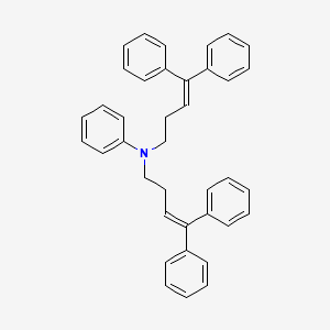molecular formula C38H35N B14228865 N,N-Bis(4,4-diphenylbut-3-en-1-yl)aniline CAS No. 501077-98-1