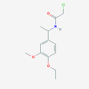 molecular formula C13H18ClNO3 B1422887 2-chloro-N-[1-(4-ethoxy-3-methoxyphenyl)ethyl]acetamide CAS No. 1311313-59-3
