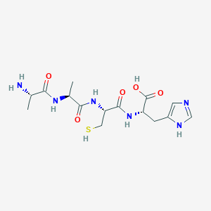 molecular formula C15H24N6O5S B14228892 L-Alanyl-L-alanyl-L-cysteinyl-L-histidine CAS No. 632287-25-3