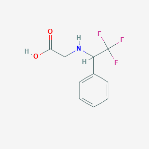 molecular formula C10H10F3NO2 B1422890 2-[(2,2,2-Trifluoro-1-phenylethyl)amino]acetic acid CAS No. 1334146-15-4