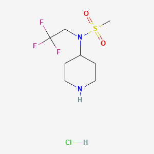 B1422891 N-(piperidin-4-yl)-N-(2,2,2-trifluoroethyl)methanesulfonamide hydrochloride CAS No. 1311313-96-8