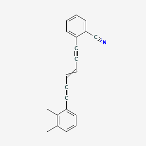 molecular formula C21H15N B14228916 Benzonitrile, 2-[6-(2,3-dimethylphenyl)-3-hexene-1,5-diynyl]- CAS No. 823226-85-3
