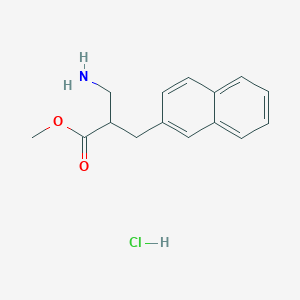 molecular formula C15H18ClNO2 B1422892 Methyl 3-amino-2-(naphthalen-2-ylmethyl)propanoate hydrochloride CAS No. 776327-61-8