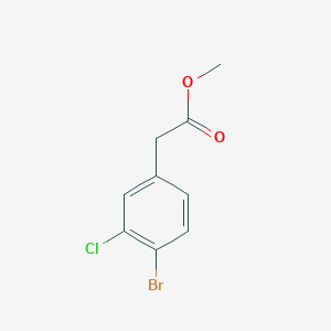 molecular formula C9H8BrClO2 B1422898 Methyl 2-(4-bromo-3-chlorophenyl)acetate CAS No. 171425-52-8