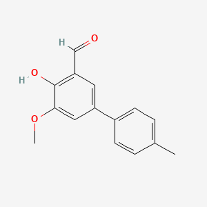 molecular formula C15H14O3 B14228985 4-Hydroxy-5-methoxy-4'-methyl[1,1'-biphenyl]-3-carbaldehyde CAS No. 825613-03-4