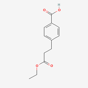 molecular formula C12H14O4 B1422900 4-(3-乙氧基-3-氧代丙基)苯甲酸 CAS No. 267888-21-1