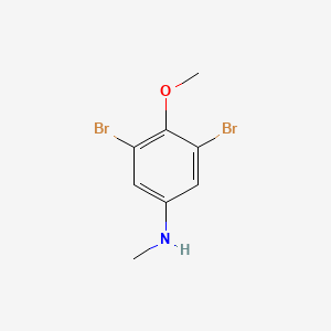 molecular formula C8H9Br2NO B14229034 3,5-Dibromo-4-methoxy-N-methylaniline CAS No. 827031-52-7