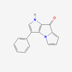 molecular formula C15H10N2O B14229043 Pyrrolo[2,3-b]pyrrolizin-8(1H)-one, 3-phenyl- CAS No. 757188-66-2