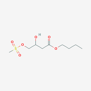 molecular formula C9H18O6S B14229049 Butyl 3-hydroxy-4-[(methanesulfonyl)oxy]butanoate CAS No. 828276-73-9