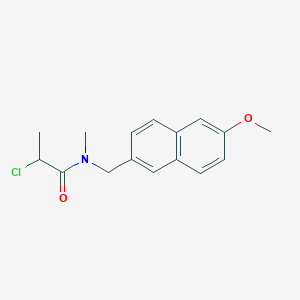 molecular formula C16H18ClNO2 B1422905 2-chloro-N-[(6-methoxynaphthalen-2-yl)methyl]-N-methylpropanamide CAS No. 1306603-91-7