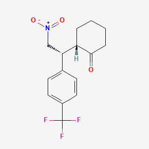 molecular formula C15H16F3NO3 B14229051 (S)-2-[(R)-alpha-(Nitromethyl)-4-(trifluoromethyl)benzyl]cyclohexanone CAS No. 767291-14-5